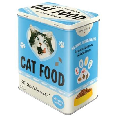 ART Retro dóza na zásoby L, 3 l, Cat Food – Love Mix – nápad na dárek pro majitele koček, velká plechová dóza na suché krmivo, vintage design ART Retro dóza na zásoby L, 3 l, Cat Food – Love Mix – nápad na dárek pro majitele koček, velká plechová dóza na suché krmivo, vintage design