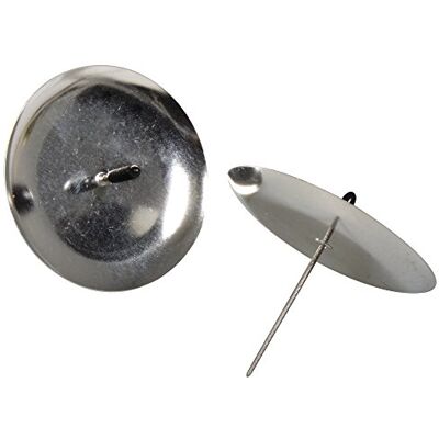 Rayher Adventní věnec svícen, stříbrný, 8 cm ø, sáček 4 kusy, svícen k zasunutí, kulatý, kov, 2515222 Rayher Adventní věnec svícen, stříbrný, 8 cm ø, sáček 4 kusy, svícen k zasunutí, kulatý, kov, 2515222