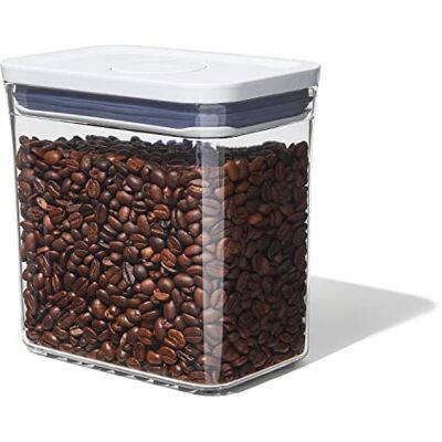 OXO Nádoba na POP Good Grips – vzduchotěsný, stohovatelný úložný box s víkem na potraviny – 1,6 l na kávu a další OXO Nádoba na POP Good Grips – vzduchotěsný, stohovatelný úložný box s víkem na potraviny – 1,6 l na kávu a další
