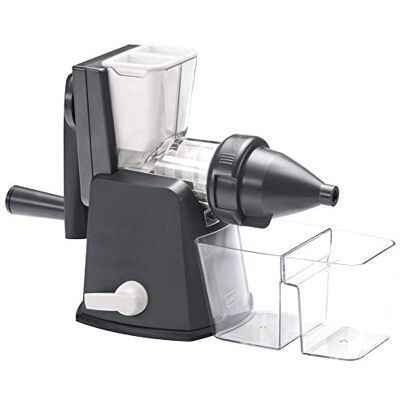 Lurch 200510 "Base&Soul" Slow Juicer/manuální odšťavňovač za studena na pšeničnou trávu, zeleninu a ovoce pomocí kliky, šedá/bílá Lurch 200510 "Base&Soul" Slow Juicer/manuální odšťavňovač za studena na pšeničnou trávu, zeleninu a ovoce pomocí kliky, šedá/bílá