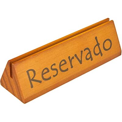 Garcia de Pou Schild "Reservado/Reserved" 15X4,4X4,4 Cm Holz 10 Un. Garcia de Pou Schild "Reservado/Reserved" 15X4,4X4,4 Cm Holz 10 Un.