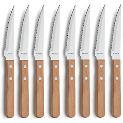 Amefa Pizza Steakmesser Set 8-teilig Klingenstahl Kunststoffgriff Schwarz Pizzabesteck Grillbesteck BBQ & Steak Besteck Amefa Pizza Steakmesser Set 8-teilig Klingenstahl Kunststoffgriff Schwarz Pizzabesteck Grillbesteck BBQ & Steak Besteck