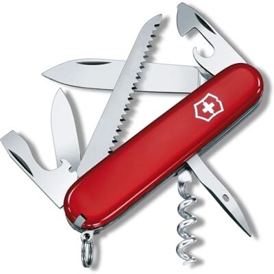Victorinox Švýcarský kapesní nůž, Camper, Swiss Army Knife, Multitool, 13 funkcí, čepel, vývrtka, otvírák na konzervy, červený, blister Victorinox Švýcarský kapesní nůž, Camper, Swiss Army Knife, Multitool, 13 funkcí, čepel, vývrtka, otvírák na konzervy, červený, blister