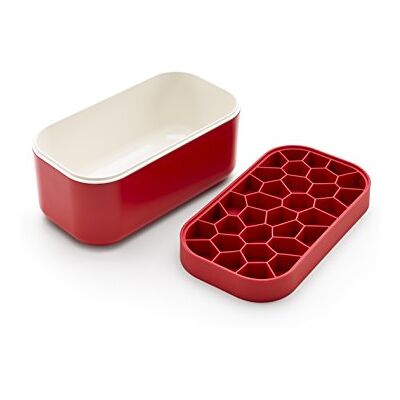 Lékué Box na ledové kostky, červený Lékué Box na ledové kostky, červený