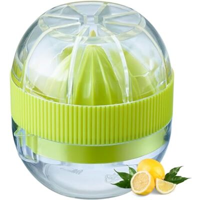 Westmark Malý lis na citrusy s nádobou a víkem, průměr: 7,2 cm, objem: 100 ml, plast, čerstvý a ovocný, transparentní / zelená, 30932280 Westmark Malý lis na citrusy s nádobou a víkem, průměr: 7,2 cm, objem: 100 ml, plast, čerstvý a ovocný, transparentní / zelená, 30932280