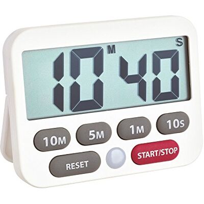 TFA Dostmann Digitální časovač a stopky, 38.2038.02, čas do 99 min 50 sec, extra hlasitý alarm, jednoduché a rychlé zadávání času, bílé, (L) 90 x (Š) 17 (37) x (V) 70 mm TFA Dostmann Digitální časovač a stopky, 38.2038.02, čas do 99 min 50 sec, extra hlasitý alarm, jednoduché a rychlé zadávání času, bílé, (L) 90 x (Š) 17 (37) x (V) 70 mm