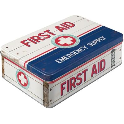 ART Retro dóza na zásoby plochá, 2,5 l, First Aid Blue – Supply ART Retro dóza na zásoby plochá, 2,5 l, First Aid Blue – Supply