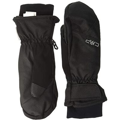 CMP Damen-Skifäustlinge aus Twill, Schwarz, 6 CMP Damen-Skifäustlinge aus Twill, Schwarz, 6