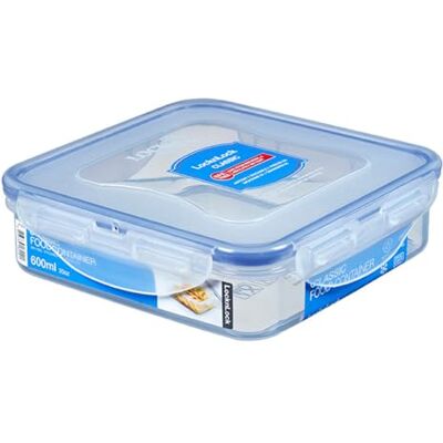 LocknLock CLASSIC dóza na uchovávání potravin 600 ml 15,5 x 15,5 x 4,5 cm 100% vzduchotěsná a vodotěsná dóza vhodná do myčky a mikrovlnné trouby bez BPA 4násobný bezpečnostní uzávěr LocknLock CLASSIC dóza na uchovávání potravin 600 ml 15,5 x 15,5 x 4,5 cm 100% vzduchotěsná a vodotěsná dóza vhodná do myčky a mikrovlnné trouby bez BPA 4násobný bezpečnostní uzávěr