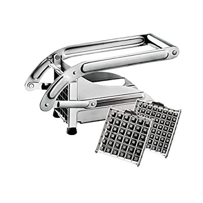 Baumalu Nůž na brambory z ušlechtilé oceli rozměry 12,5 x 26,5 x 11 cm 2 vyměnitelné mřížky (8 mm a 10 mm) ideální pro perfektní hranolky doma 12 dílů příslušenství Baumalu Nůž na brambory z ušlechtilé oceli rozměry 12,5 x 26,5 x 11 cm 2 vyměnitelné mřížky (8 mm a 10 mm) ideální pro perfektní hranolky doma 12 dílů příslušenství