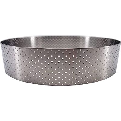 DE BUYER Kulatý dortový kroužek VALHORNA z perforované ušlechtilé oceli – průměr 15,5 cm, výška 3,5 cm – 3099. 06, stříbrný DE BUYER Kulatý dortový kroužek VALHORNA z perforované ušlechtilé oceli – průměr 15,5 cm, výška 3,5 cm – 3099. 06, stříbrný