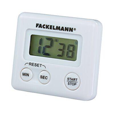 Fackelmann 41923 Krátkodobý budík, digitální kuchyňské hodiny, magnetický časovač na vajíčka (barva: bílá), množství: 1 kus Fackelmann 41923 Krátkodobý budík, digitální kuchyňské hodiny, magnetický časovač na vajíčka (barva: bílá), množství: 1 kus
