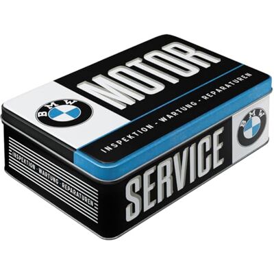 ART Retro dóza na zásoby plochá, 2,5 l, BMW – servis – nápad na dárek pro fanoušky BMW doplňků, originální licenční produkt (OLP), plechová krabička s víkem, dekorace do dílny ve vintage ART Retro dóza na zásoby plochá, 2,5 l, BMW – servis – nápad na dárek pro fanoušky BMW doplňků, originální licenční produkt (OLP), plechová krabička s víkem, dekorace do dílny ve vintage