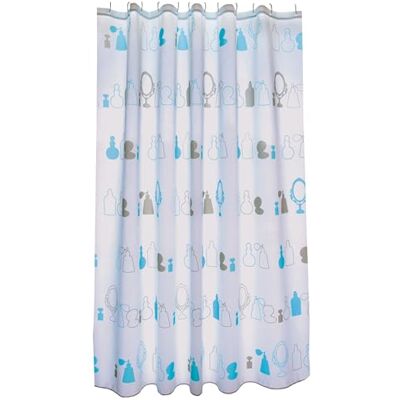 MSV Cotexsa by Premium Anti-Schimmel Textil Duschvorhang Anti-Bakteriell, waschbar, 100% wasserdicht, mit 12 Duschvorhangringen Polyester, „Parfüm“ Weiß 180x200cm – Made in Spain MSV Cotexsa by Premium Anti-Schimmel Textil Duschvorhang Anti-Bakteriell, waschbar, 100% wasserdicht, mit 12 Duschvorhangringen Polyester, „Parfüm“ Weiß 180x200cm – Made in Spain