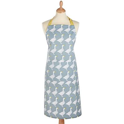 KitchenCraft Unisex zástěra na vaření, kuchyňská zástěra s nastavitelnými popruhy, zástěra ze 100% bavlny, zástěra s laclem dlouhá s kapsou, zástěra na grilování / kuchyňská zástěra, bílá/modrá, motiv KitchenCraft Unisex zástěra na vaření, kuchyňská zástěra s nastavitelnými popruhy, zástěra ze 100% bavlny, zástěra s laclem dlouhá s kapsou, zástěra na grilování / kuchyňská zástěra, bílá/modrá, motiv