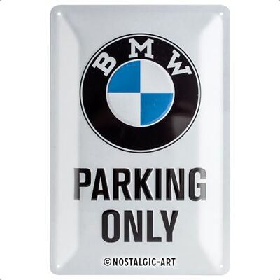 ART Retro plechový štít, 20 x 30 cm, BMW – Parking Only White ART Retro plechový štít, 20 x 30 cm, BMW – Parking Only White