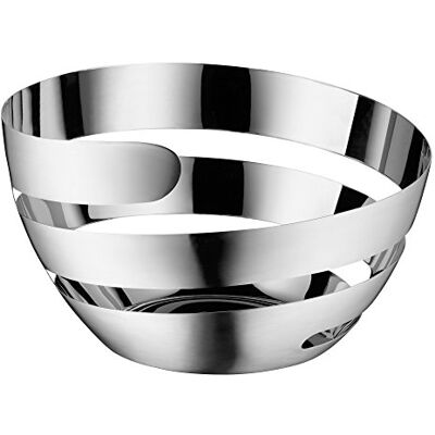 WMF Peel velký koš na ovoce 26 cm, dekorativní miska na ovoce, koš na chléb, Cromargan nerezová ocel částečně matovaná WMF Peel velký koš na ovoce 26 cm, dekorativní miska na ovoce, koš na chléb, Cromargan nerezová ocel částečně matovaná