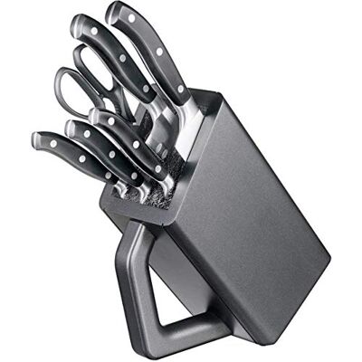 Victorinox Grand Maître blok na nože, naplněný 6dílný s kovanými noži, uložení nožů, elegance, černý Victorinox Grand Maître blok na nože, naplněný 6dílný s kovanými noži, uložení nožů, elegance, černý