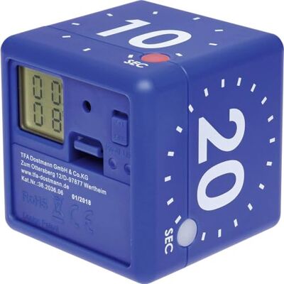 TFA Dostmann Digitální časovač Cube, 38.2036, ideální pro hry nebo cvičení, 4 nastavené doby platnosti, optický a akustický signál odtoku, D 60 x Š 60 x V 60 mm TFA Dostmann Digitální časovač Cube, 38.2036, ideální pro hry nebo cvičení, 4 nastavené doby platnosti, optický a akustický signál odtoku, D 60 x Š 60 x V 60 mm