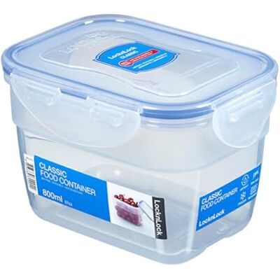 LocknLock CLASSIC dóza na uchovávání potravin 800 ml 14,5 x 11 x 9,4 cm 100% vodotěsná dóza na potraviny vhodná do myčky nádobí a mikrovlnné trouby bez BPA 4násobný bezpečnostní uzávěr LocknLock CLASSIC dóza na uchovávání potravin 800 ml 14,5 x 11 x 9,4 cm 100% vodotěsná dóza na potraviny vhodná do myčky nádobí a mikrovlnné trouby bez BPA 4násobný bezpečnostní uzávěr