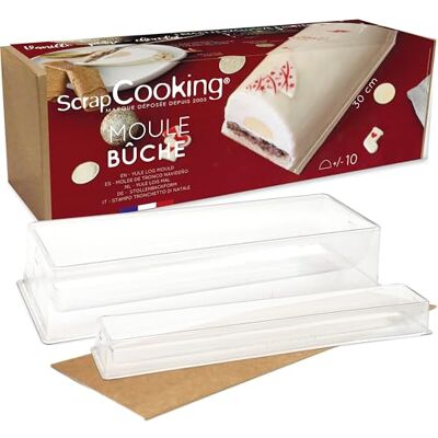 ScrapCooking 1921 pečicí forma na koláč "Bûche", PVC, bílá, 33,0 x 11,4 x 6,4 cm ScrapCooking 1921 pečicí forma na koláč "Bûche", PVC, bílá, 33,0 x 11,4 x 6,4 cm