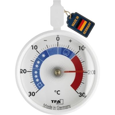 TFA Dostmann 14.4006 analogový chladicí teploměr, malý, praktický, pro kontrolu chladničky a mrazničky, bílý, D 72 x Š 21 x V 95 mm TFA Dostmann 14.4006 analogový chladicí teploměr, malý, praktický, pro kontrolu chladničky a mrazničky, bílý, D 72 x Š 21 x V 95 mm