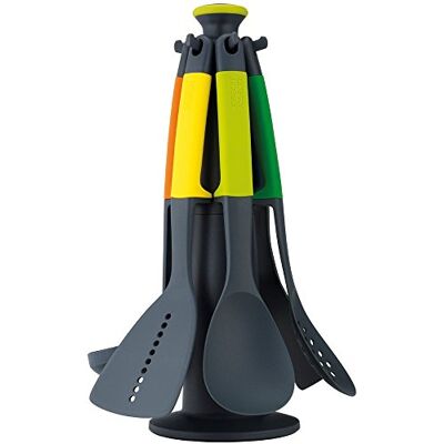 Joseph Joseph Elevate – 6dílná sada kuchyňských potřeb s otočným stojanem, ergonomické silikonové rukojeti, hlavy s nepřilnavým povrchem – zelené Joseph Joseph Elevate – 6dílná sada kuchyňských potřeb s otočným stojanem, ergonomické silikonové rukojeti, hlavy s nepřilnavým povrchem – zelené