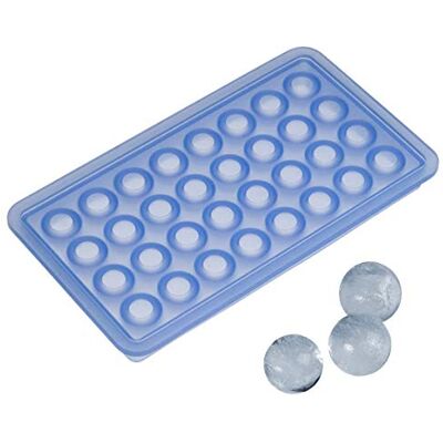 Lurch 10435 výrobník ledových kostek kuličky malé pro 32 malých ledových koulí ( 2 cm) ze 100% platinového silikonu bez BPA, modrá Lurch 10435 výrobník ledových kostek kuličky malé pro 32 malých ledových koulí ( 2 cm) ze 100% platinového silikonu bez BPA, modrá