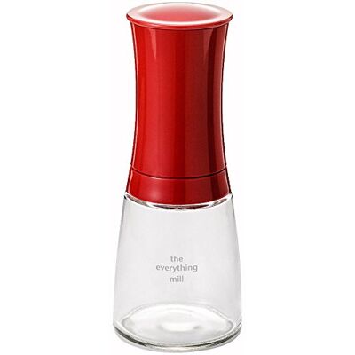 Kyocera Univerzální mlýnek na bylinky a koření, nastavitelný keramický mlýnek, mlýnek na sůl a pepř pro intenzivní aroma, nerez, možné mokré čištění, v: 16 cm Kyocera Univerzální mlýnek na bylinky a koření, nastavitelný keramický mlýnek, mlýnek na sůl a pepř pro intenzivní aroma, nerez, možné mokré čištění, v: 16 cm