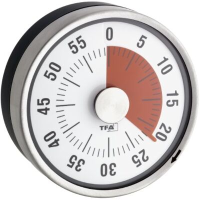 TFA Dostmann Analogový krátkodobý časovač puk, 38. 1028. 10, až 60 min, hodiny na vejce, kuchyňská minutka, mechanická, s ukazatelem zbytkového času, k natahování, magnetická, 79 x 32 mm, šedá TFA Dostmann Analogový krátkodobý časovač puk, 38. 1028. 10, až 60 min, hodiny na vejce, kuchyňská minutka, mechanická, s ukazatelem zbytkového času, k natahování, magnetická, 79 x 32 mm, šedá