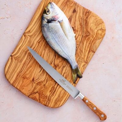 Sabatier – IDEAL PROVENÇAO, 100% kovaný nůž na filetování mořského jazyka – 20 cm – tenké, flexibilní čepele a nýty z ušlechtilé oceli – umožňuje přesné odloučení rybího filé Sabatier – IDEAL PROVENÇAO, 100% kovaný nůž na filetování mořského jazyka – 20 cm – tenké, flexibilní čepele a nýty z ušlechtilé oceli – umožňuje přesné odloučení rybího filé