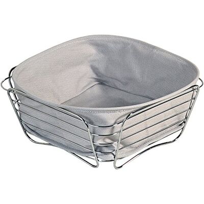 Kesper Koš na chléb a ovoce 90881 z ušlechtilé oceli v šedé barvě, ušlechtilá ocel, stříbrná/šedá, 26 x 26 x 11 cm Kesper Koš na chléb a ovoce 90881 z ušlechtilé oceli v šedé barvě, ušlechtilá ocel, stříbrná/šedá, 26 x 26 x 11 cm