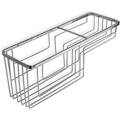 TATAY Rechteckiger Duschkorb Krom, Zwei Ebenen, funktionales Design, große Ausführung, aus verchromtem Messing und Edelstahl. TATAY Rechteckiger Duschkorb Krom, Zwei Ebenen, funktionales Design, große Ausführung, aus verchromtem Messing und Edelstahl.