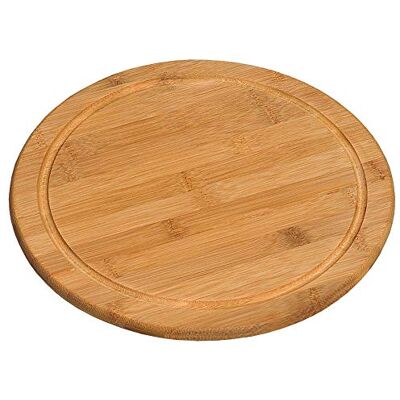 Kesper 58442 Talíř na maso Ø 25 cm z bambusu/svačinového talíře s certifikátem FSC® / talíř na pizzu / dřevěné talíře/prkénko na krájení Kesper 58442 Talíř na maso Ø 25 cm z bambusu/svačinového talíře s certifikátem FSC® / talíř na pizzu / dřevěné talíře/prkénko na krájení