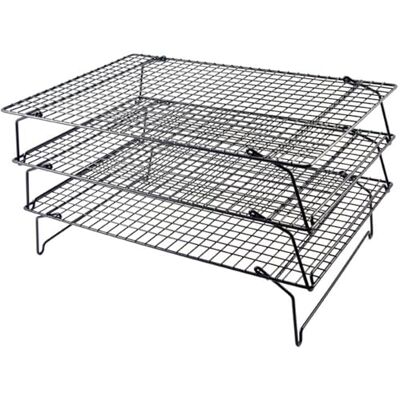 Tala 3dílná sada chladicích mřížek 40 x 25 cm – mříž na koláč stohovatelná a skládací Tala 3dílná sada chladicích mřížek 40 x 25 cm – mříž na koláč stohovatelná a skládací
