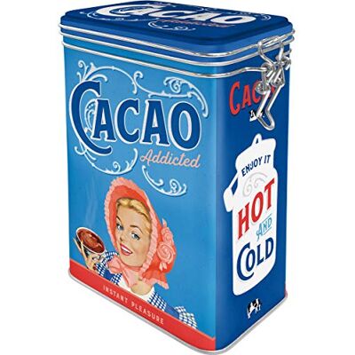 ART Retro kakaová dóza, 1,3 l, Cacao Addicted – nápad na dárek do kuchyně, plechová dóza s aroma víkem, vintage design, kakaová dekorace ART Retro kakaová dóza, 1,3 l, Cacao Addicted – nápad na dárek do kuchyně, plechová dóza s aroma víkem, vintage design, kakaová dekorace