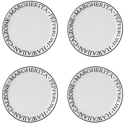 Premier Housewares sada 4 noir pizza talířů, 23 x 23 x 2 cm Premier Housewares sada 4 noir pizza talířů, 23 x 23 x 2 cm
