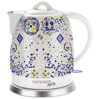 Concept Domácí spotřebiče RK0020 keramická rychlovarná konvice, jedinečný design, nádech orientu, 1,5 l, bílá, 1350 W Concept Domácí spotřebiče RK0020 keramická rychlovarná konvice, jedinečný design, nádech orientu, 1,5 l, bílá, 1350 W