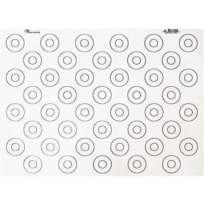 DE BUYER Pečicí podložka ze silikonu s nepřilnavým povrchem speciálně pro macarons (44 značek) – 40 × 30 cm – 4935,40, bílá DE BUYER Pečicí podložka ze silikonu s nepřilnavým povrchem speciálně pro macarons (44 značek) – 40 × 30 cm – 4935,40, bílá
