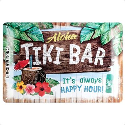 ART Retro plechový štít, 20 x 30 cm, Tiki Bar ART Retro plechový štít, 20 x 30 cm, Tiki Bar
