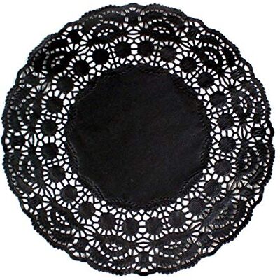 Garcia de Pou García de Pou 250 Stück – runde Spitze, durchbrochen, 40 g/m², 19 cm, Schwarz Garcia de Pou García de Pou 250 Stück – runde Spitze, durchbrochen, 40 g/m², 19 cm, Schwarz