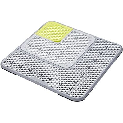 KitchenCraft 3-teilige verstellbare Waschbeckenschutzmatte, Modulare Abtropfmatte für die Spüle, Spülbeckeneinlage Plastik, Spülbeckenmatte, Grau/Grün, 30,3 x 30,3 x 0,3 cm, 3 Einheiten KitchenCraft 3-teilige verstellbare Waschbeckenschutzmatte, Modulare Abtropfmatte für die Spüle, Spülbeckeneinlage Plastik, Spülbeckenmatte, Grau/Grün, 30,3 x 30,3 x 0,3 cm, 3 Einheiten