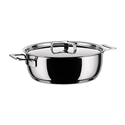 Alessi Plochý kastrol "POTS & PANS" se dvěma držadly z ušlechtilé oceli, 24 cm Alessi Plochý kastrol "POTS & PANS" se dvěma držadly z ušlechtilé oceli, 24 cm