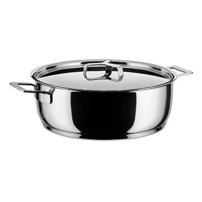 Alessi Plochý kastrol "POTS & PANS" se dvěma držadly z ušlechtilé oceli Alessi Plochý kastrol "POTS & PANS" se dvěma držadly z ušlechtilé oceli