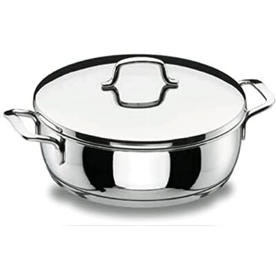 LACOR 90622 Pfanne mit Deckel 22 cm Gourmet Aus lebensmittelechtem Edelstahl gefertigt; hohe Korrosionsbeständigkeit und Haltbarkeit im täglichen Gebrauch LACOR 90622 Pfanne mit Deckel 22 cm Gourmet Aus lebensmittelechtem Edelstahl gefertigt; hohe Korrosionsbeständigkeit und Haltbarkeit im täglichen Gebrauch