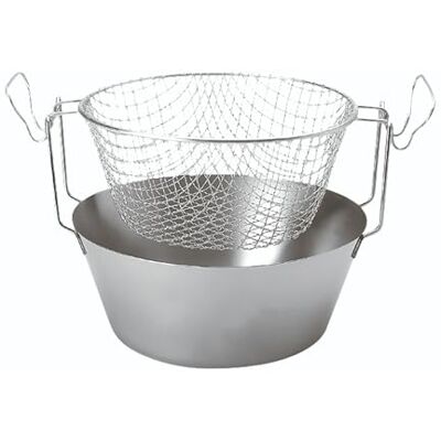 Artame ART23220 Thermoboden Fritteuse, Edelstahl, 20 cm Artame ART23220 Thermoboden Fritteuse, Edelstahl, 20 cm