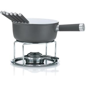 Kela Sýrové fondue 10dílná sada litého hliníku fondue pro 6 osob LANCY, keramicky povrstvené, sýrová sada na fondue s držákem na hořlavou pastu, vidličky, držák vidliček Kela Sýrové fondue 10dílná sada litého hliníku fondue pro 6 osob LANCY, keramicky povrstvené, sýrová sada na fondue s držákem na hořlavou pastu, vidličky, držák vidliček