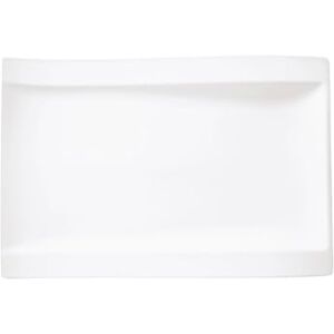 Villeroy & Boch Plochý talíř New Wave, hranatý, porcelain, bílý, gurmánský talíř 37 x 25 cm, 4 Villeroy & Boch Plochý talíř New Wave, hranatý, porcelain, bílý, gurmánský talíř 37 x 25 cm, 4