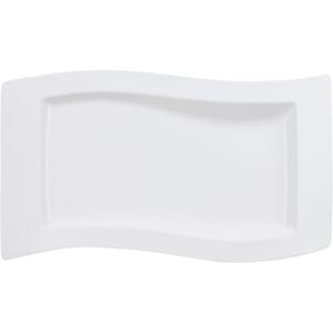 Villeroy & Boch Servírovací talíř Villeroy a Boch NewWave, hranatý servírovací talíř, se zakřivenými liniemi, prémiový porcelán, vhodný do myčky, bílý, 49 x 30 cm Villeroy & Boch Servírovací talíř Villeroy a Boch NewWave, hranatý servírovací talíř, se zakřivenými liniemi, prémiový porcelán, vhodný do myčky, bílý, 49 x 30 cm