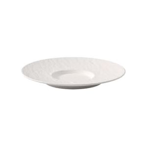 Villeroy & Boch Podšálek na kávu Villeroy a Boch Manufacture Rock Blanc na mléko, 17,3 cm, prémiový porcelán, bílý Villeroy & Boch Podšálek na kávu Villeroy a Boch Manufacture Rock Blanc na mléko, 17,3 cm, prémiový porcelán, bílý